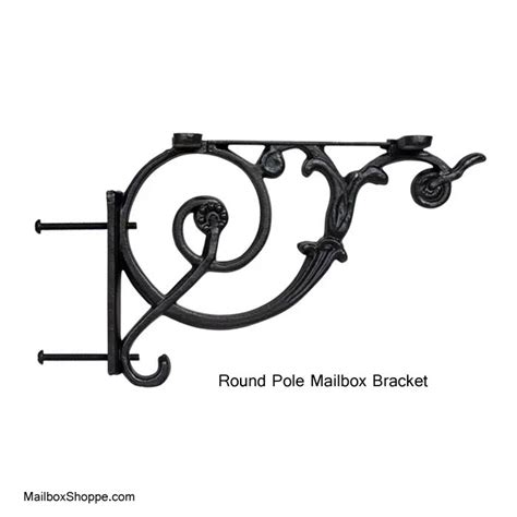 mailbox mounting bracket for round post|mailbox mounting brackets metal pole.